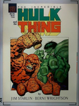 Incredible Hulk Thing The Big Change Gn (1987) 1 Marvel Vf Graphic Novel