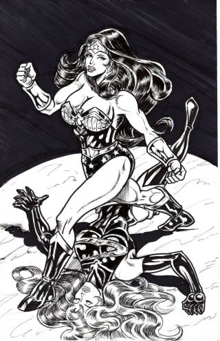 Sexy Ms.  Marvel Vs.  Wonder Woman_b Pinup _justice League Jla Superman