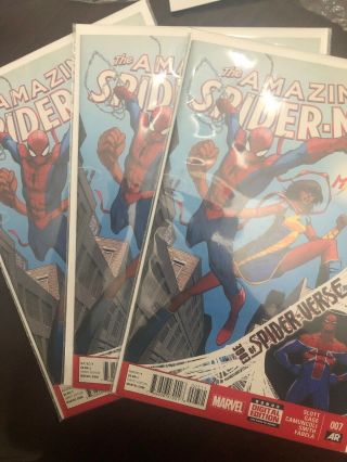 Spiderman 7 1st Appearance Of Spider - Uk & Earth 833 Ms Marvel 3 Copies