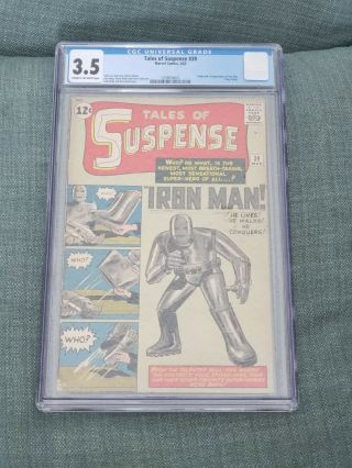 Tales of Suspense 39 CGC 3.  5 1st Iron Man Rare Book Marvel Stan Lee 2