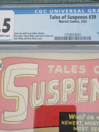 Tales of Suspense 39 CGC 3.  5 1st Iron Man Rare Book Marvel Stan Lee 5