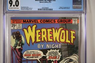 Werewolf by Night 32 CGC 9.  0 COMIC Stan Lee Marvel Moon Knight MAJOR KEY 6