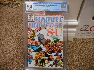 Official Handbook To The Marvel Universe 11 Cgc 9.  8 Thor Thing Cover 1983 W