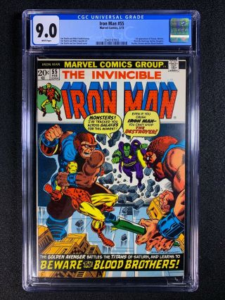 Iron Man 55 Cgc 9.  0 (1973) - 1st App Of Thanos & Drax The Destroyer