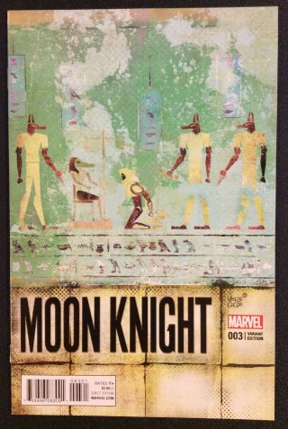 Moon Knight 3 Comic Book Marvel 1:25 Retailer Variant Jeffrey Veregge 2016 Nm