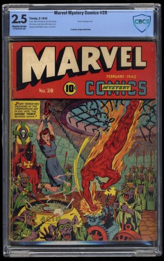 Marvel Mystery Comics 28 Cbcs Gd,  2.  5 Classic Bondage Cover