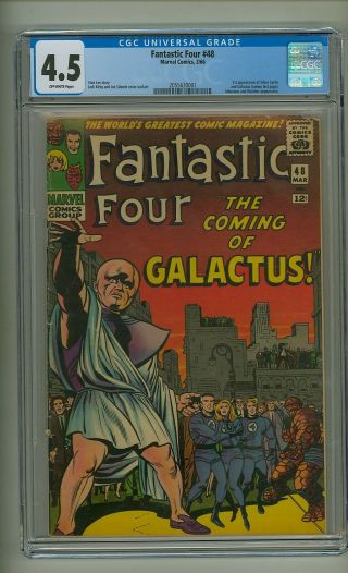 Fantastic Four 48 (cgc 4.  5) O/w Pages; 1st App Silver Surfer,  Galactus (c 25147)