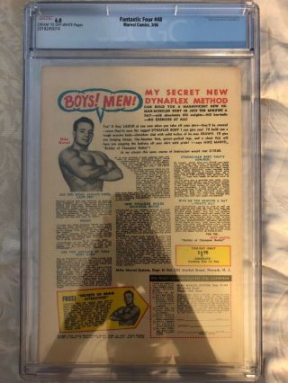 Fantastic Four 48 CGC 6.  0 1st app of Silver Surfer and Galactus (cameo) 2