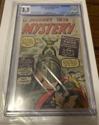 Thor (1st Series Journey Into Mystery) 85 1962 Cgc 3.  5 First Loki Hot