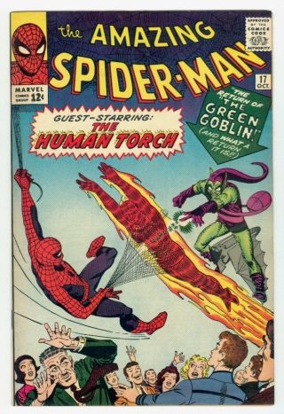 Spider - Man 17 Vf,  8.  5 Ow Pages 1964 Marvel Silver Age 2nd Green Goblin