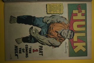 Authentic Old Comic The Incredible Hulk 1 issue Marvel 1962 4