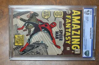 Authentic Fantasy 15 Comic Book Spiderman 12c 1962 Certified 4