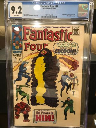Fantastic Four 67 (oct 1967,  Marvel) 1st Cameo App Him (warlock) Cgc 9.  2