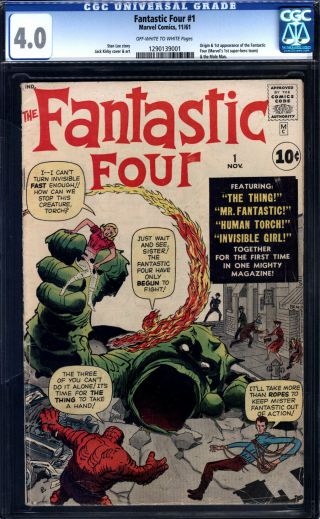 Fantastic Four 1 Cgc 4.  0 Ow/w Pages