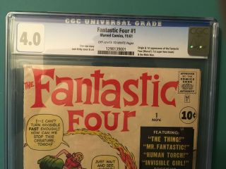 FANTASTIC FOUR 1 CGC 4.  0 OW/W PAGES 5