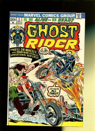 Ghost Rider 3 Vf 8.  0 1 Book Wheels On Fire By Gary Friedrich & Jim Mooney
