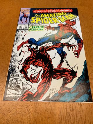 The Spider - Man 361 First Appearance Of Carnage.  Marvel.  1992.  Bagley.
