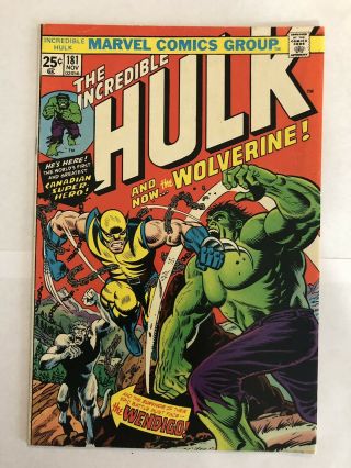 Marvel Incredible Hulk 181 Vol 1 Grade 1st Wolverine No Value Stamp