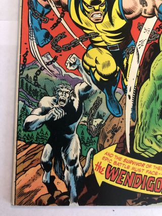 Marvel Incredible Hulk 181 Vol 1 Grade 1st Wolverine No Value Stamp 5