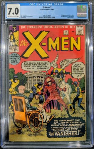 X - Men 2 Cgc 7.  0 - 1st Vanisher Kirby Cover 1963