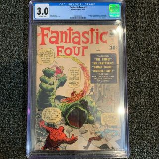 Fantastic Four 1 Cgc 3.  0 Off - White Pages 11/1961