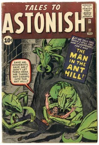Tales To Astonish 27 Vg,  4.  5 Ow/white Pages 1st App.  Ant - Man Marvel 1962