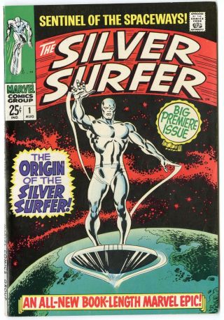 Silver Surfer 1 Nm - 9.  2 White Pages Origin Retold Marvel 1968
