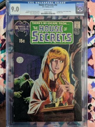 Dc Comics House Of Secrets 92 Cgc 9.  0 1st Appearance Of Swamp Thing Ow Pages
