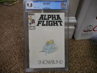 Alpha Flight 6 Cgc 9.  8 Marvel 1984 John Byrne White Cover Pages Snowblind