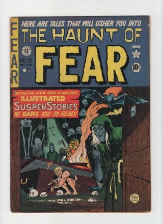 Haunt Of Fear 15 F - 5.  5 Ec Comic Old Witch Golden Age 10c