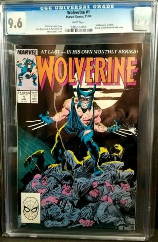 Wolverine 1 (1988) / Cgc 9.  6 / 1st Appearance Of Wolverine As Patch
