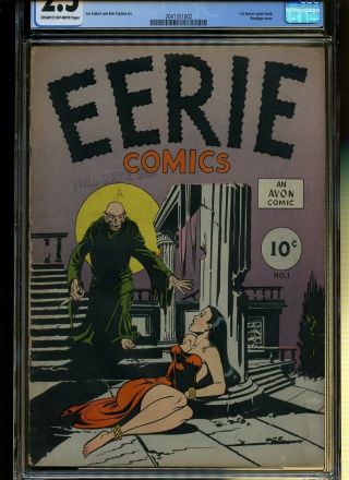 Eerie Comics 1 CGC 2.  5 | Avon 1947 | 1st Horror Comic Book.  Bondage Cover. 2