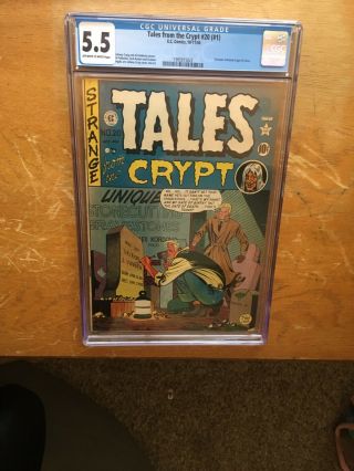 Tales From The Crypt 20 (1) Cgc 5.  5 Ec Key 1st Issue Formerly Crypt Of Terror