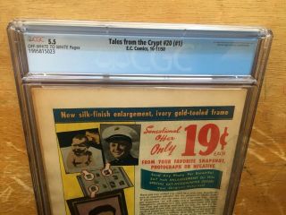 Tales from the Crypt 20 (1) CGC 5.  5 EC KEY 1st Issue Formerly Crypt of Terror 5