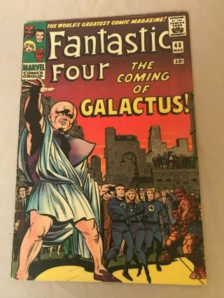 Fantastic Four 48 Cgc 6.  0 To 7.  ? Marvel Key 1st Galactus Silver Surfer Raw Fn Vf