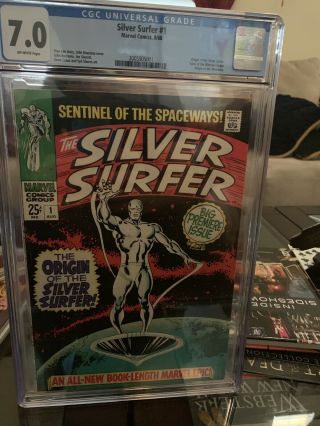 Silver Surfer 1 Cgc 7.  0 Unpressed Bright Colors No Marks Or Stamps