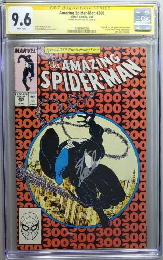 Spider - Man 300 Cgc Ss 9.  6 Signed By Stan Lee White Pages Venom