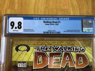 The Walking Dead 1 CGC 9.  8 White Pages Not Reprint 3