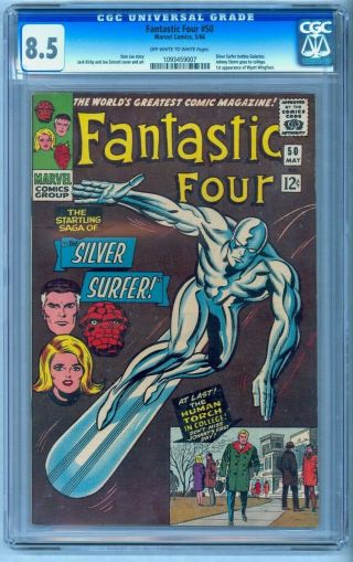 Fantastic Four 50 Cgc 8.  5 Oww Under Graded See Our Silver Surfer 1