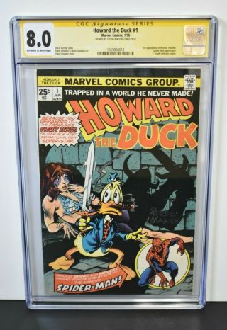 Howard The Duck 1 1976 Cgc Grade 8.  0 Signature Series Signed By Steve Leialoha