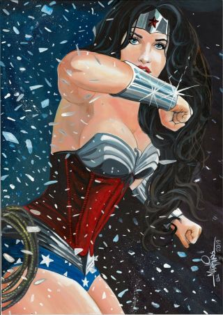 Wonder Woman (11 " X17 ") Comic Art By Jose Maria - Cosmotrama
