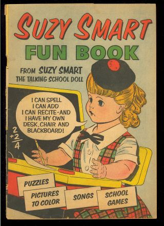 Suzy Smart Fun Book Nn Not In Guide Giveaway Promo Comic 1950’s Gd,