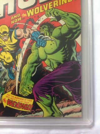 The Incredible Hulk 181 CGC 8.  0,  Very Fine,  (Marvel),  1st Wolverine,  Old CGC Label 6