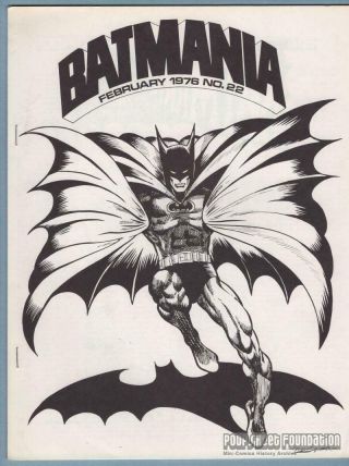 Batmania 22 Comic Fanzine Rich Morrissey Jim Shooter Arlen Schumer Rodi 1976