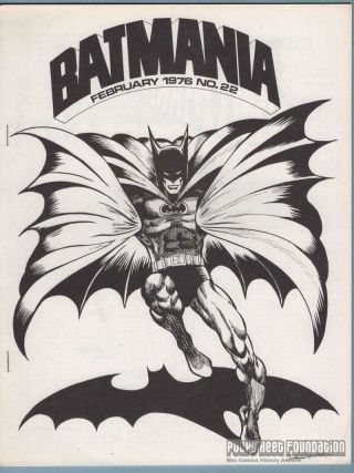 BATMANIA 22 comic fanzine RICH MORRISSEY Jim Shooter ARLEN SCHUMER Rodi 1976 3