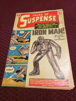 Tales Of Suspense 39 Fair Good 1.  5 Cbg Iron Man 1st Appearance Marvel Comics