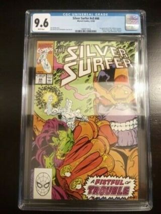 Silver Surfer 44 Cgc 9.  6 White Pages (dec 1990,  Marvel)