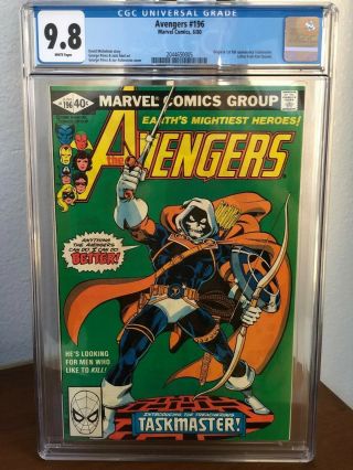 Avengers 196 1st Appearance Of The Taskmaster Cgc 9.  8 Snow Wp.  Hot Book
