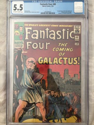 Fantastic Four 48 Cgc 5.  5 1st App Of Silver Surfer And Galactus (cameo Last Pg)