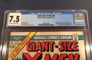 Giant - Size X - Men 1 ([July] 1975,  Marvel) CGC 7.  5 2